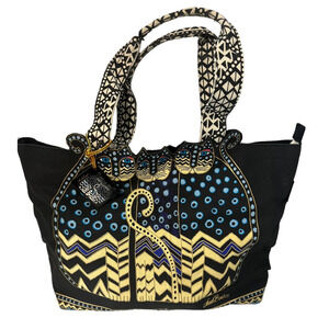 Laura Burch Tote Cats Aztec Southwestern Western Boho Bag Purse
